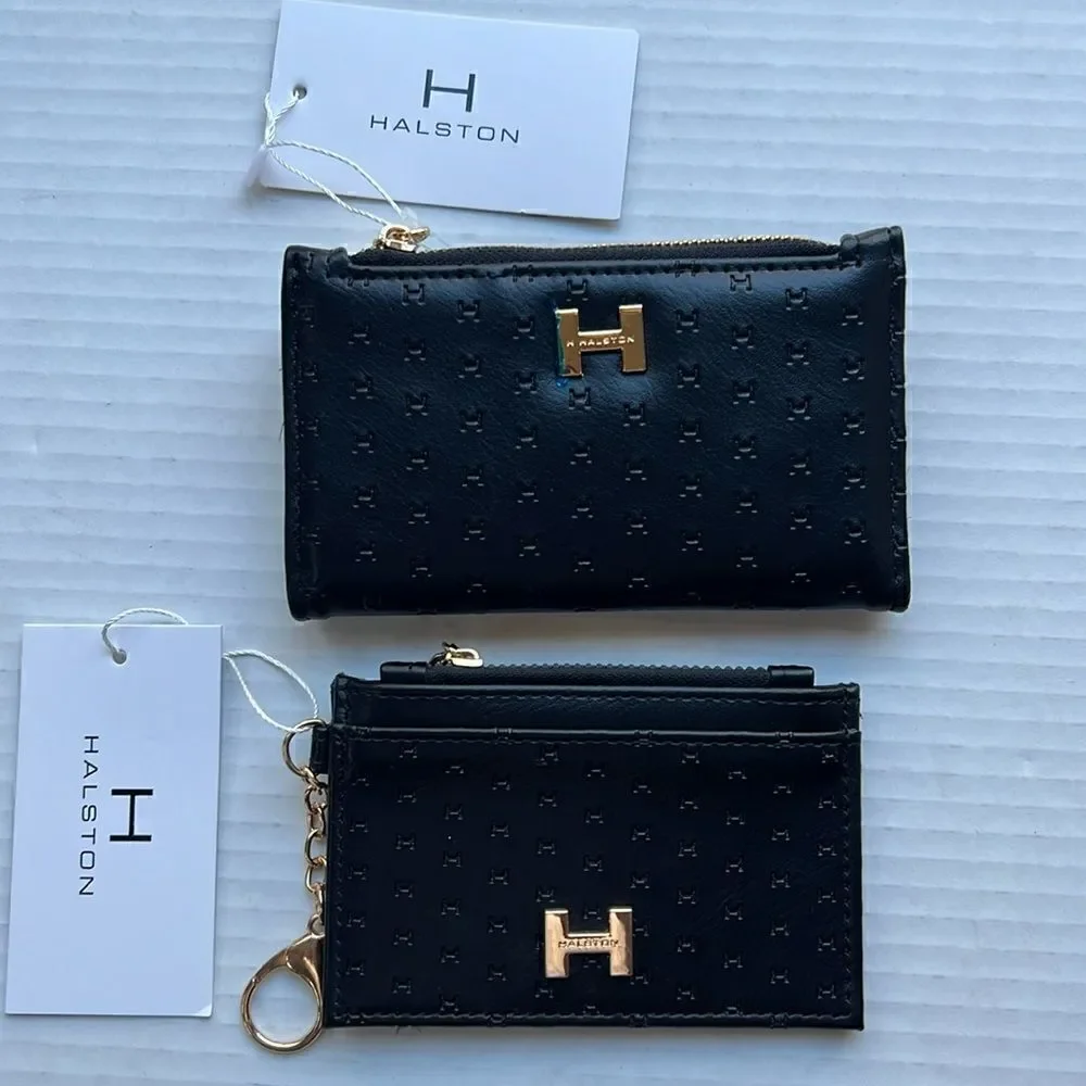 Halston Compact Bifold Wallet and Card Case 2 Pack - Picture 2 of 6